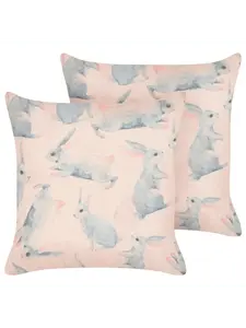 Декоративная подушка Beliani 2er Set Deko RATIBIDA, цвет rosa/grau