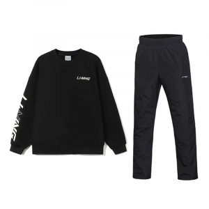 LiNing Повседневная спортивная одежда унисекс Черный+Черный