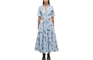 Self Portrait SS22 Короткий Рукав Платье Женское Синий Self-portrait