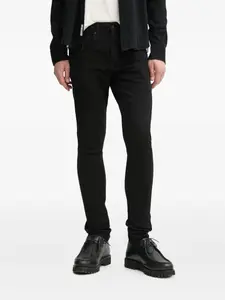 Джинсы с вышитым логотипом rag & bone, черный