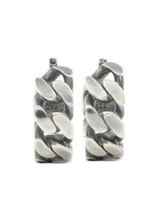 Серьги-кольца из цепочек MM6 Maison Margiela, серебряный