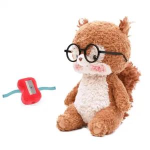 Bobotta Glass Squirrel Bobotta от Ribo Dolls & Plush Toys Игрушка из флиса 25 см Высокая интерактивная подарочная коробка Bobo Nuts, bobo squirrel+(time pencil sharpener specialty)