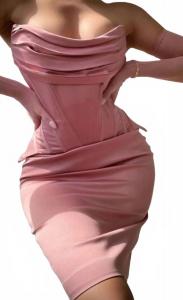 Корсетное платье Medusa в цвете бледно-розовый Miss Circle