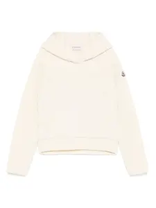 Свитер с нашивкой-логотипом Moncler Enfant, белый