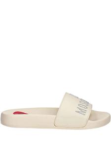 Шлепанцы, украшенные стразами Love Moschino, нейтральный