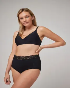 Высокий контрольный бюстгальтер с кружевной отделкой Ysabel Mora, черный