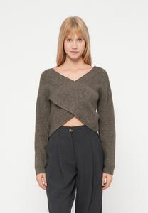 Джемпер Pieces PCSILLY WRAP, Morel/Brown