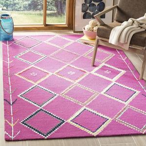 Ковер ручной работы safavieh коллекция bellagio fuchsia / multi blg563r марокканский boho премиальная шерсть, 153 x 244 см
