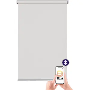 Электрические рулонные шторы Sunlines «Las Vegas», затемняющие, затемняющие, с отверстием, свободно висящие, с управлением через приложение через Bluetooth, с мотором и аккумулятором, серебристый откидной стержень, цвет weiß + silberfarben