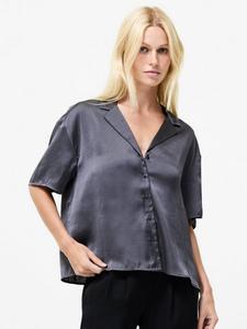 Блейн рубашка с молотковым сатином French Connection, Graphite