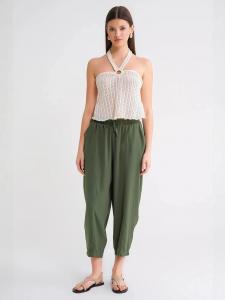 MixRay Брюки-багги цвета хаки