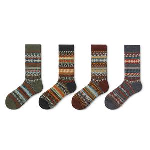 Носки до середины икры Унисекс Набор из 4 пар Primeet, Винтажный этнический стиль Набор E (5 пар)