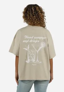 Футболка brielle большого размера с принтом Pegador, Washed Khaki Beige