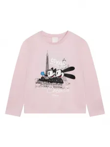Футболка из органического хлопка с принтом Givenchy Kids, розовый