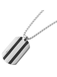 Adeliás Колье унисекс с подвеской - из нержавеющей стали серебристого цвета