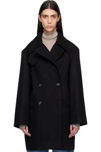Широкое пальто Toteme, черный