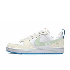 Nike Court Borough Slip Resistant Abrasion Resistant Low top Кроссовки для скейтбординга для детей и подростков White Green