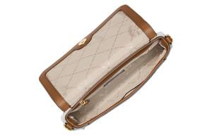 Кожаная отделка Средняя сумка через плечо Женская белая MICHAEL KORS