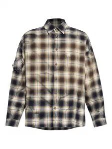 Клетчатая рубашка с прорезями Misbhv, коричневый