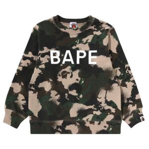 Толстовка BAPE Kids Map Camo Bape Crewneck Sweatshirt, Green