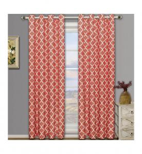 Комплект из двух плотных теплоизолирующих штор Meridian Room Darkening Thermal Insulated Curtain (52"x108"), размер 52"x108" Egyptian Linens, Coral