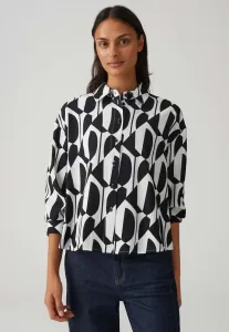 Свободная блузка с принтом на пуговицах Opus, Black