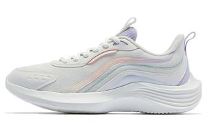 Кроссовки женские с низким верхом белые/фиолетовые Qiaodan