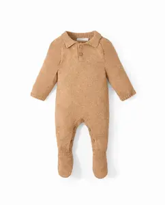 Мягкий трикотажный комбинезон Sfera, светло-коричневый