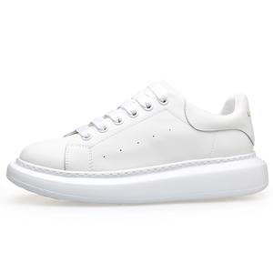 Дышащие износостойкие низкие повседневные туфли, увеличивающие рост, для мужчин LUOMAIKE, White