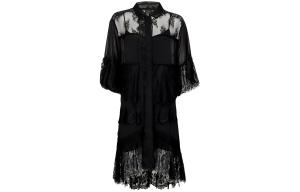 Женское черное короткое рукавом платье PINKO