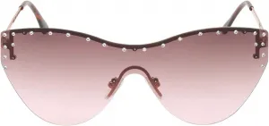 Женские солнцезащитные очки Harley-Davidson «кошачий глаз» со стразами, градиентные бордовые линзы, Gold