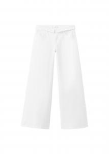 MANGO TEEN Джинсы с широкими штанинами 'Kylie' в белом дениме