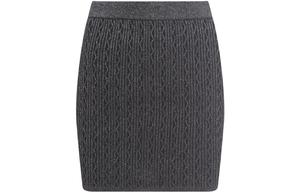 Юбка вязаная с эластичной резинкой на талии PINKO, темно-серый