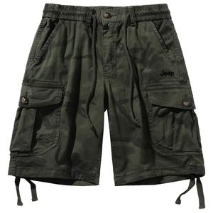 Повседневные уличные прямые карго-шорты унисекс с несколькими карманами Jeep, камуфляж