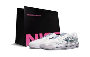 XTEP Кроссовки Air Force One с низким верхом, противоскользящие, износостойкие, для скейтбординга, мужские, темно-синие