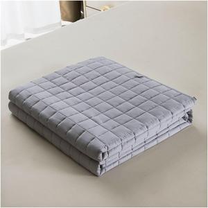 Утяжеленное одеяло из хлопка для взрослых 152х203 см, 6,8 кг, с премиальными стеклянными бусинами, равномерное распределение веса для любого сезона, для односпальной или двуспальной кровати, мультиколор Light Grey