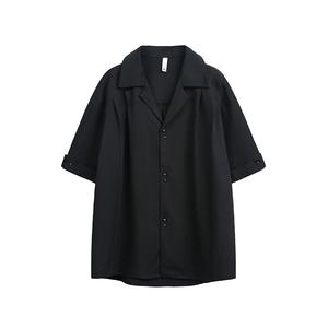 X1617 Рубашка Unisex Black Lapel Moderate Others