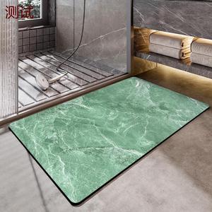 Dajiang Ковер 40x60 см для ванной комнаты, быстросохнущий, нескользящий, Diatomaceous Earth Soft Mat, Deep Green, 2 шт/набор