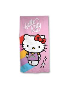 Cofi 1453 Пляжное полотенце Hello Kitty 140x70 см, мягкое банное полотенце для фанатов, разноцветное
