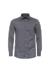 Мужская деловая рубашка однотонного современного кроя Venti, коричневый