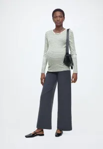 Комплект из двух топов olmbea с длинными рукавами и вырезом-лодочкой. Only Maternity, Medium Grey Melange Pack:M. Grey Melange + Cd W. Agave Green