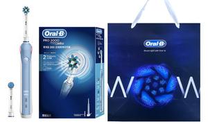 Электрическая зубная щетка Oral B Oral-B, sky blue | 2 large styles