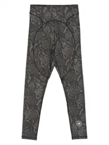 Леггинсы TruePurpose с принтом змеиной кожи Adidas by Stella McCartney, черный