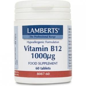 B12 1000 г для пожилых вегетарианцев и людей с расстройствами пищеварения - 60 таблеток Lamberts