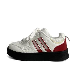 City camel Женские низкие скейтерские кроссовки бело-красные, цвет White Red