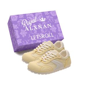 Alxnan Женские противоскользящие кэжуал кеды лоу-топ светло-желтые с коробкой, цвет Light Yellow+Box