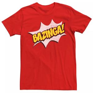 Мужская футболка Bazinga «Теория большого взрыва» Licensed Character, красный