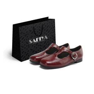 Туфли Мэри Джейн на массивном каблуке Women's SAFIYA, бордовый