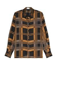 Длинный рукав рубашка Saint Laurent, Noir Caramel