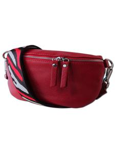 Наплечная сумка Toscanto Gürteltasche Leder rot, mehrfarbig ca. 25cm